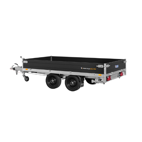 Rimorchio pianale con sponde Saris 306×170 Black Edition (1750 – 2700 kg)