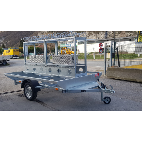 Rimorchio trasporto biciclette 10 posti MTB / E-Bike (500 – 750 kg)