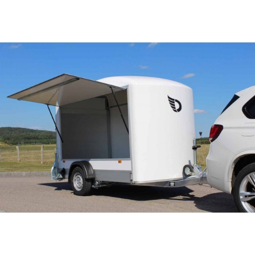 Rimorchio furgonato Debon Roadster C500 (porta posteriore + hatchback – 1100/2000 kg)
