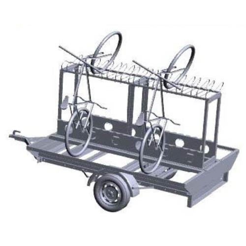 Rimorchio trasporto biciclette 20 posti MTB / E-Bike (750 kg)