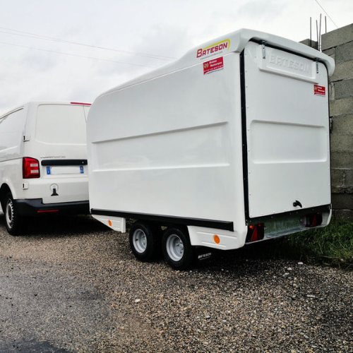 Rimorchio furgonato Bateson 120V (750 kg – doppio asse)
